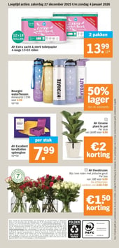 Bourgini waterflessen aanbieding bij Albert Heijn – geldig van 27.12.2025 t/m 04.01.2026