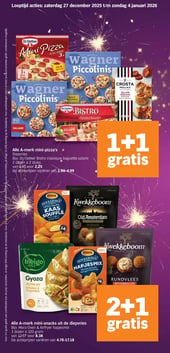 Alle A-merk mini-pizza's aanbieding bij Albert Heijn – geldig van 27.12.2025 t/m 04.01.2026