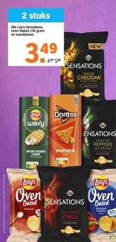 Alle Lay's Sensations, Oven Baked 150 gram en snackboxen aanbieding bij Albert-heijn – geldig van 30.03.2026 t/m 05.04.2026