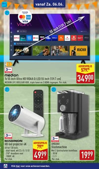 Tv 55 inch Ultra-HD VIDAA Q-LED 55 inch (139.7 cm) aanbieding bij Aldi – geldig van 01.06.2026 t/m 07.06.2026