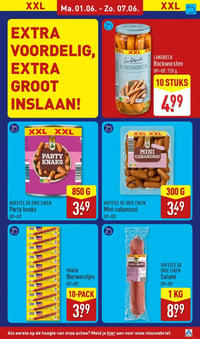 Bierworstjes aanbieding bij Aldi – geldig van 01.06.2026 t/m 07.06.2026