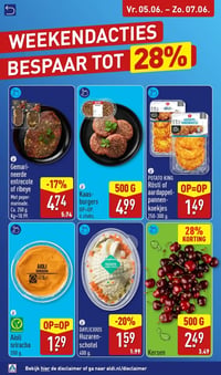 Gemarineerde entrecote of ribeye aanbieding bij Aldi – geldig van 01.06.2026 t/m 07.06.2026