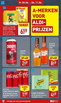 COCA-COLA 4-pack cherry of vanille aanbieding bij Aldi – geldig van 01.06.2026 t/m 07.06.2026