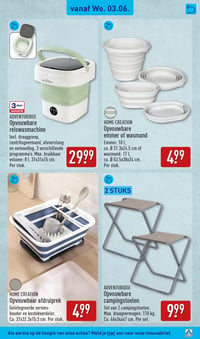 Opvouwbare reiswasmachine aanbieding bij Aldi – geldig van 03.06.2026 t/m 07.06.2026