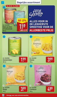 ALL SEASONS Ananasstukjes aanbieding bij Aldi – geldig van 02.02.2026 t/m 08.02.2026