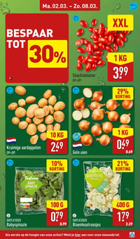 Babyspinazie aanbieding bij Aldi – geldig van 02.03.2026 t/m 08.03.2026