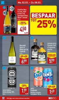 PREMIUM DUTCH Passion fruit of espresso martini 50 cl aanbieding bij Aldi – geldig van 02.03.2026 t/m 08.03.2026