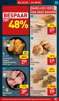 Luxe vloerbrood zonnebloem Heel. aanbieding bij Aldi – geldig van 02.03.2026 t/m 08.03.2026
