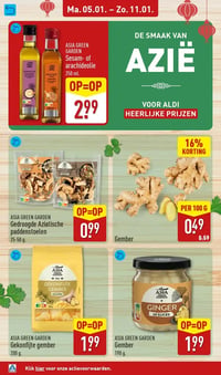 ASIA GREEN GARDEN Gember 190 g aanbieding bij Aldi – geldig van 05.01.2025 t/m 11.01.2026