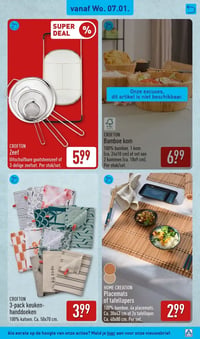 CROFTON 3-pack keuken-handdoeken aanbieding bij Aldi – geldig van 05.01.2025 t/m 11.01.2026