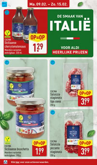 Cucina Siciliaanse cherrytomatensaus aanbieding bij Aldi – geldig van 09.02.2026 t/m 15.02.2026