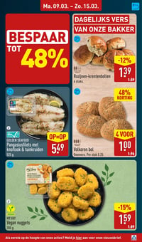 Vegan nuggets aanbieding bij Aldi – geldig van 09.03.2026 t/m 15.03.2026