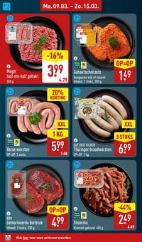 Mager half-om-half gehakt 500 g. aanbieding bij Aldi – geldig van 09.03.2026 t/m 15.03.2026