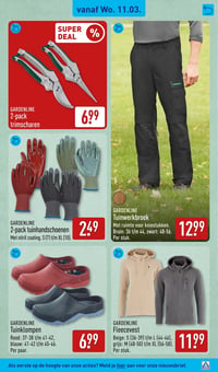 GARDENLINE 2-pack trimscharen aanbieding bij Aldi – geldig van 09.03.2026 t/m 15.03.2026