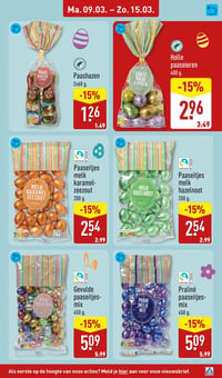 Gevulde paaseitjes-mix 450 g aanbieding bij Aldi – geldig van 09.03.2026 t/m 15.03.2026