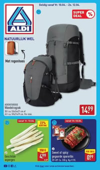 ADVENTURIDGE Wandelrugzak aanbieding bij Aldi – geldig van 10.04.2026 t/m 12.04.2026