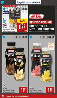 MILSANI High protein drink Aardbei of banaan aanbieding bij Aldi – geldig van 12.01.2026 t/m 18.01.2026