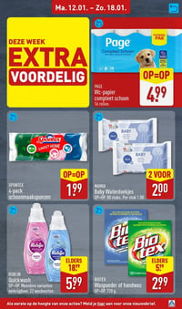 SPONTEX 4-pack schoonmaaksponzen aanbieding bij Aldi – geldig van 12.01.2026 t/m 18.01.2026