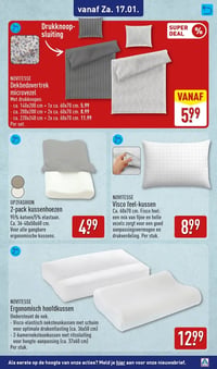 NOVITESSE Ergonomisch hoofdkussen aanbieding bij Aldi – geldig van 12.01.2026 t/m 18.01.2026