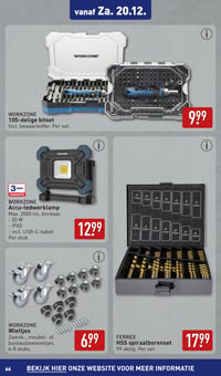 WORKZONE 105-delige bitset aanbieding bij Aldi – geldig van 15.12.2025 t/m 21.12.2025
