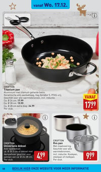CROFTON Rvs pan aanbieding bij Aldi – geldig van 15.12.2025 t/m 21.12.2025