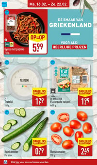 Tzatziki 150 g aanbieding bij Aldi – geldig van 16.02.2026 t/m 22.02.2026