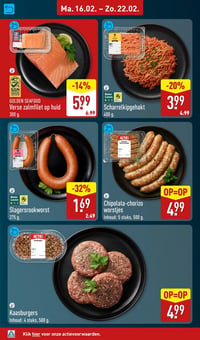 Chipolata-chorizo worstjes aanbieding bij Aldi – geldig van 16.02.2026 t/m 22.02.2026