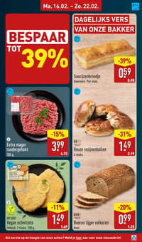 Saucijzenbroodje aanbieding bij Aldi – geldig van 16.02.2026 t/m 22.02.2026