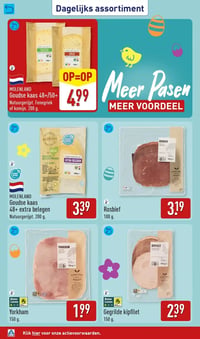 MOLENLAND Goudse kaas 48+/50+ Natuurgerijpt. Fenegriek of komijn. 200 g. aanbieding bij Aldi – geldig van 16.03.2026 t/m 22.03.2026