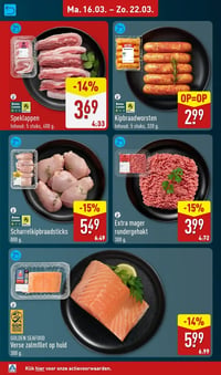 Kipbraadworsten aanbieding bij Aldi – geldig van 16.03.2026 t/m 22.03.2026