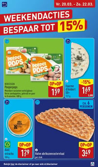 Halve abrikozenrastervlaai aanbieding bij Aldi – geldig van 20.03.2026 t/m 22.03.2026