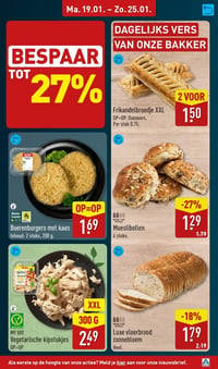 Boerenburgers met kaas aanbieding bij Aldi – geldig van 19.01.2026 t/m 25.01.2026