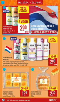 PREMIUM DUTCH Hard iced tea aanbieding bij Aldi – geldig van 20.04.2026 t/m 26.04.2026
