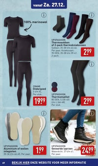 UP2FASHION Gevoerde laarzen aanbieding bij Aldi – geldig van 22.12.2025 t/m 28.12.2025