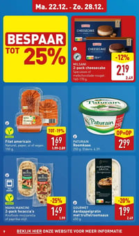 MILSANI 2-pack cheesecake aanbieding bij Aldi – geldig van 22.12.2025 t/m 28.12.2025