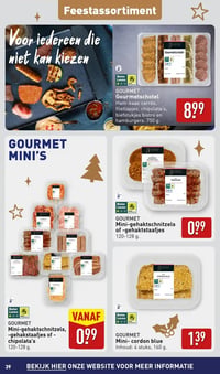 GOURMET Mini- cordon blue aanbieding bij Aldi – geldig van 22.12.2025 t/m 28.12.2025