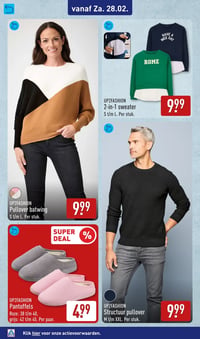 Structuur pullover aanbieding bij Aldi – geldig van 23.02.2026 t/m 01.03.2026
