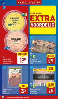 Slagers- of boerenleverworst aanbieding bij Aldi – geldig van 23.02.2026 t/m 01.03.2026