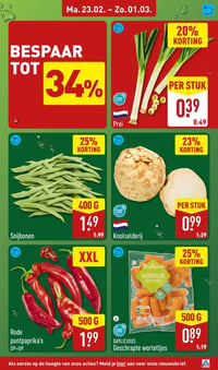Rode puntpaprika's aanbieding bij Aldi – geldig van 23.02.2026 t/m 01.03.2026