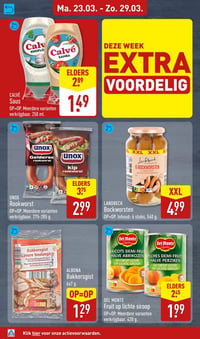 UNOX Rookworst aanbieding bij Aldi – geldig van 23.03.2026 t/m 29.03.2026