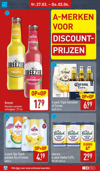 6-pack Tripel karmeliet of Corona aanbieding bij Aldi – geldig van 27.03.2026 t/m 02.04.2026