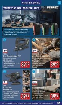 Klopboormachine 20 V aanbieding bij Aldi – geldig van 24.04.2026 t/m 26.04.2026