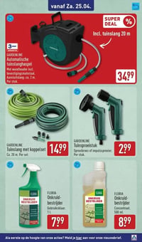 Tuinslang met koppelset aanbieding bij Aldi – geldig van 24.04.2026 t/m 26.04.2026