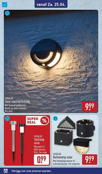 Solar muurverlichting aanbieding bij Aldi – geldig van 24.04.2026 t/m 26.04.2026