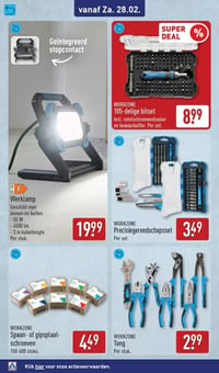 WORKZONE Spaan- of gipsplaat-schroeven aanbieding bij Aldi – geldig van 25.02.2026 t/m 01.03.2026