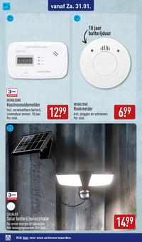 CASALUX Solar batterij buitenstraler aanbieding bij Aldi – geldig van 26.01.2026 t/m 01.02.2026
