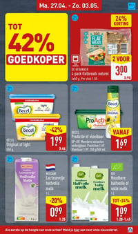 DE AFBAKKER 4-pack flatbreads naturel aanbieding bij Aldi – geldig van 27.04.2026 t/m 03.05.2026