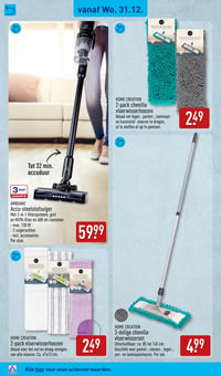 HOME CREATION 2-pack chenille vloerwisserhoezen aanbieding bij Aldi – geldig van 29.12.2025 t/m 04.01.2026
