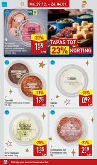 Borrelworst of tapasrolletjes aanbieding bij Aldi – geldig van 29.12.2025 t/m 04.01.2026