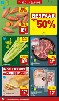 Varkensriblappen aanbieding bij Aldi – geldig van 02.01.2026 t/m 04.01.2026